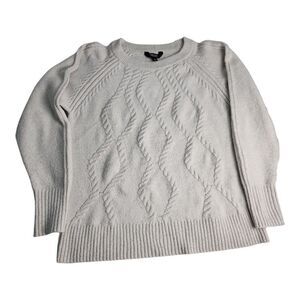 Simply VERA Sweater Women's Medium Gray Ribbed Pullover Designer Cozy Warm